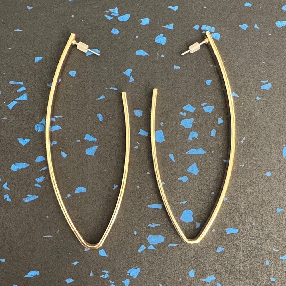 Elegant Gold Hoop Earrings- Like New